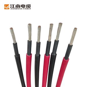 Jiangnan High Quality Solar Energy Cable DC 1500V Red and Black 4mm 6mm 16mm PV1-F Solar Cable