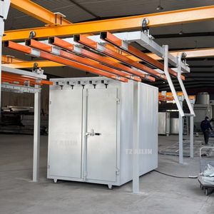 Ailin Manual Overhead Conveyor System Powder Coating Line/ Powder Coating Booth / Curing Oven