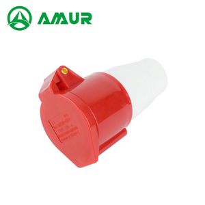 4 Phase Female Wall Socket 380-415V 32A IP44 Red New Industrial Plug