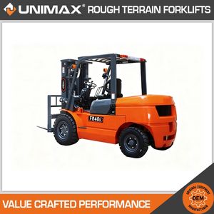 Compact Unimax Fr25 Fr30 Forklifts 2.5ton 3ton 3.5ton 4ton 5ton 10K Forklift for Sale 4X4 Forklift Rental All Terrain Forklift Construction Fork Lift for Sale