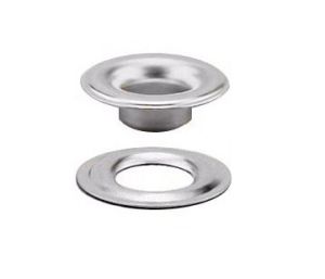 #5 Sheet Metal Grommet Eyelet Rivets Ring and Washer Brass Nickel Plating