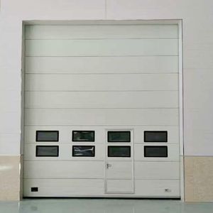 Wholesale Automatic Industrial Sectional Overhead Door with Pedestrian Wicket Door & Vision Window for Factory Commercial Garage