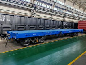 Industrial Heavy Duty Sturdy Reliable Large Loading Corrosion Resistant Railway Bulk Cargo Handling Flat Wagon