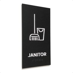 Custom Metal Ada Tactile Braille Directional Sign