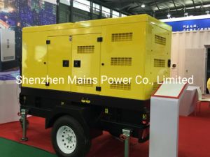 Trailer Mobile Silent Canopy Diesel Generator 200kVA 160kw Continuous Power