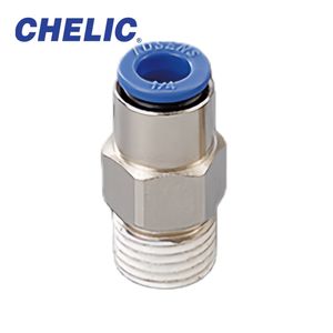 CHELIC Straight Check Pneumatic Fitting One-Way Air Flow Control with Self-Sealing Mechanism for Pressure Holding