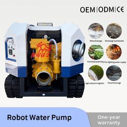 Crawler Walking Drainage Robot High Suction Lift Vacuum Self-Priming Diesel Engine Water Pump