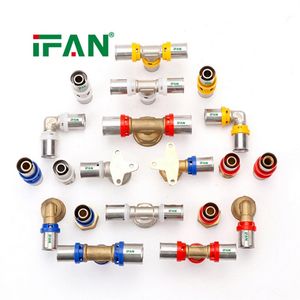Ifan OEM Plumbing Brass Fittings Brass Press Fittings Multicouche 16-63mm Pn25 Pex Fitting