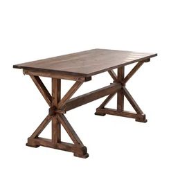 Hot Selling Wedding Banquet Party Restaurant Table Solid Wood Rectangular Farm Table