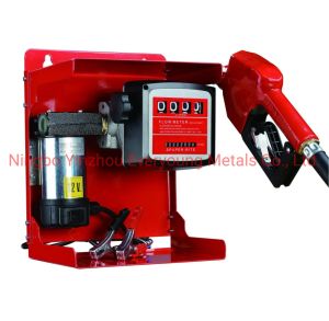 Fuel Pumping DC Diesel Transfer Dispenser Pump Kit with Meter CE Approval Fixed Gas Refueling Set with Automatic Gun Portable Fuel Transfer Pump Set 12V