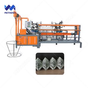 Semi Automatic Manual Double Single Wire Cyclone Weave Chainlink Chain Link Fencing Make Machine