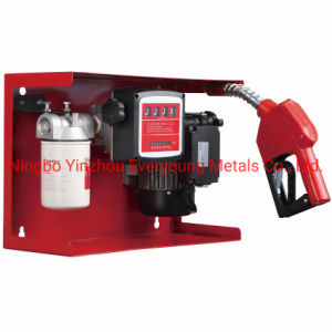AC 220V Mechanical Metering Diesel Fuel Transfer Pump Set with Filter Rubber Hose Electric Diesel Pump Portable Fuel Oil Transfer Pump Dispenser Kit