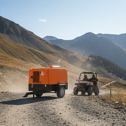 Outdoor Ready Portable Air Compressor for Diesel Driven Performance