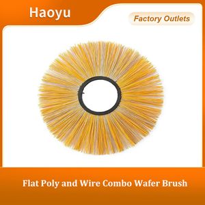 PP & Steel Wire Mixed Wafer Sweeper Brush High-Quality Poly Street Sweeper Brush Flat Ring Wafer Brush Snow Sweeping Machine Parts Sweeper Wafer Brush