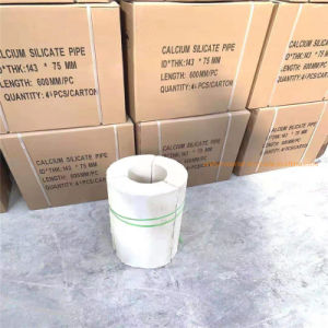 100% Free Asbestos 650c 1050c ID Inner Diameter 18-400mm Calcium Silicate Thermal Insulation Pipe for Stainless Steel Ss Heat Pipes Section Covers