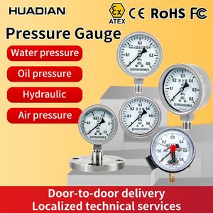 Water Pressure Gauge Bourdon Manometer Steam Pressure Gauge 0 100 Psi Pressure Gauge