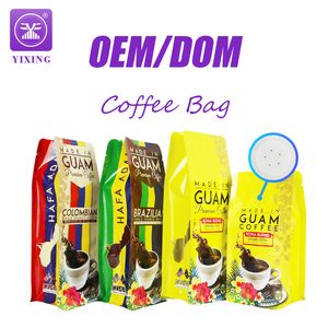 Yixing Flat Bottom Cafe Food Packaging Bag Valve Coffee Bag