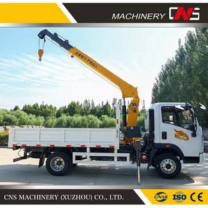 China Factory Brand New 5 Ton Hydraulic Straight Arm Truck Mounted Crane Telescopic Boom Crane Truck with High Quality
