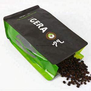 Custom Printed Ziplock Stand up Pouch Biodegradable Bags Kraft Paper Bag Window Design