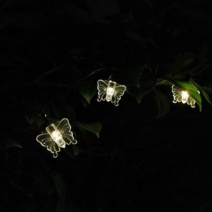 Solar Butterfly String Lights for Garden Tree Patio Yard Wedding Holiday Party Decor