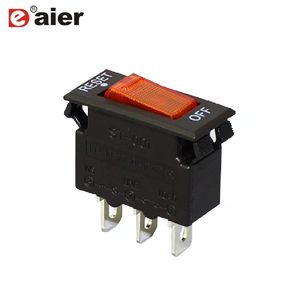 20A 32VDC Rocker Switch Plastic Illuminated 3pin Circuit Breaker