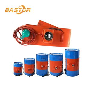 220V 380V Electric 55 Gallon Flexible Silicone 200 LTR Oil Drum Heater