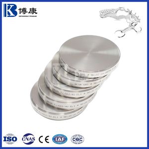 Medical Dental Titanium Material Gr2/Gr4 Pure Titanium Disc for Implant Use