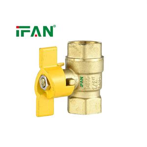 Ifan 1/2" Gas Valve Controls Flow with a Ball Threaded Brass Valves Forged Water Supply Brass Ball Valve