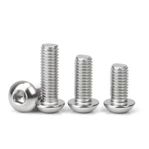 So7380 304 Stainless Steel Allen Key Screw Stainless Steel Hex Socket Button Head Cap Screw