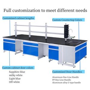 Lab Furniture Manufacture Workshop Table School Workbench Table Desk Steel Wood Lab Bench
