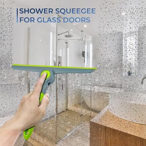 Household Angled Head Window Cleaning Squeegee Handheld Squeegee Glass Doors Windows Car Windshields & Multiple Surface Glass Cleaner Tool