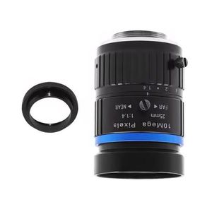 Aluminum Microscope Lens C25f14 25mm F1.4 10MP Camera Lens C-Mount