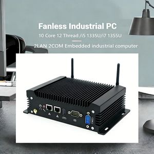 Embedded Industrial Computer Core I7 1355u I5 1335u I3 1315u Fanless PC Box for 24/7 Operation