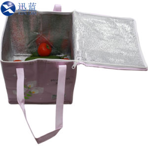 Three Layers Bicycle Waterproof Insulated Pizza Thermal Lunch Takeaway Fast Food Delivery Bag