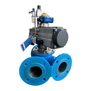 45 Degree Y Type Three-Way Ball Valve for High Temperature