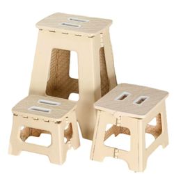 Portable Folding Plastic Stool Space Saving Lightweight Stable Household Folding Plastic Stool