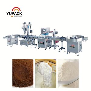 Integrated Powder Container Filling Line for Food Chemical and Nutraceutical Powder Packaging Applications