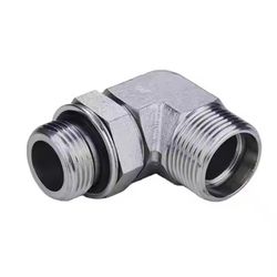Hydraulic Adapter - 90° Metric Male 0-Ring - Parker Series Ask Pg5/1e9