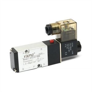 4V210-08 5 2 Way 1/4 Inch DC12V/24V AC220V Pneumatic Air Solenoid Valve
