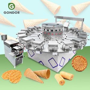 Commercial Makinesi Dutch Iron Ice Cream Wafer Waffle Roll Cone Stroopwafel Making Maker Production Line