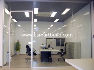 Fully Glazed Office Partition with Good Transparency Super Quality for Audi Motors Building
