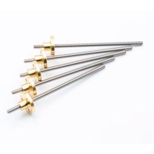 CNC Stainless Steel Trapezoidal Lead Screw Tr8*2 Tr10*2 Ball Lead Screw with Bronze Nut