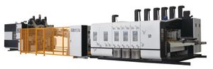 Cardboard Lead Feeder Flexo Printing Slotting Rotary Die Cutter Folder Gluer Line