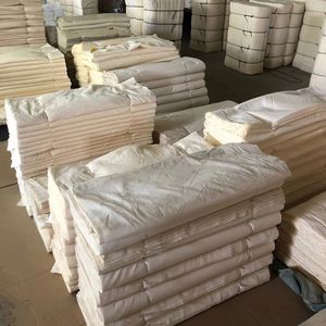 Factory Directly Sell Greige Polyester Taffeta Lining Fabric Wax Print Fabric Greige Fabric Africa Market
