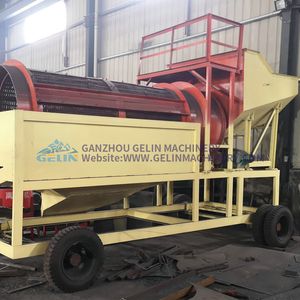 100tph Gold Ore Processing Plant Mini Gold Trommel Screen