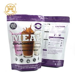 Custom Printed Big Food Aluminum Foil Pouch 2.5kg 5kg 8kg Zipper Flat Bottom Whey Protein Powder Packaging Bag