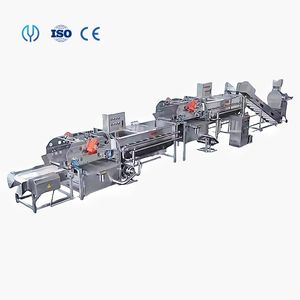 Efficient Vegetable and Fruit Processing Line Vegetable Sort Cutting Washing Drying Machine