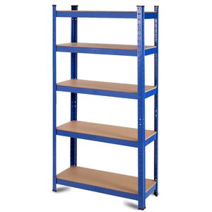 5 Layers MDF Boards Shelf Warehouse Storage Unit Rack Metal Steel Boltless