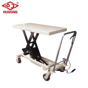 Foot Pump Hydraulic Lift Cart Manual Portable Scissor Lift Table