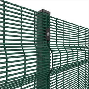 Custom 358 Anti-Climbing Welded Wire Mesh Fence with Barbed Wire and Anti-Climbing Spikes 3D Modelling Service Included